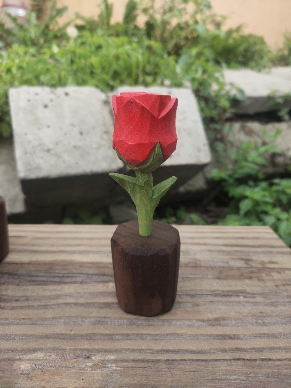 Handmade wooden flowers