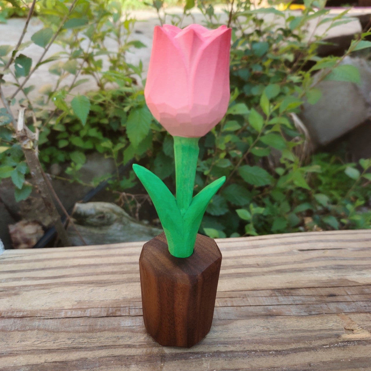 Handmade wooden flowers