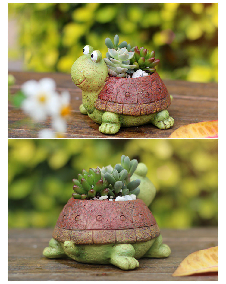Turtle flower pot