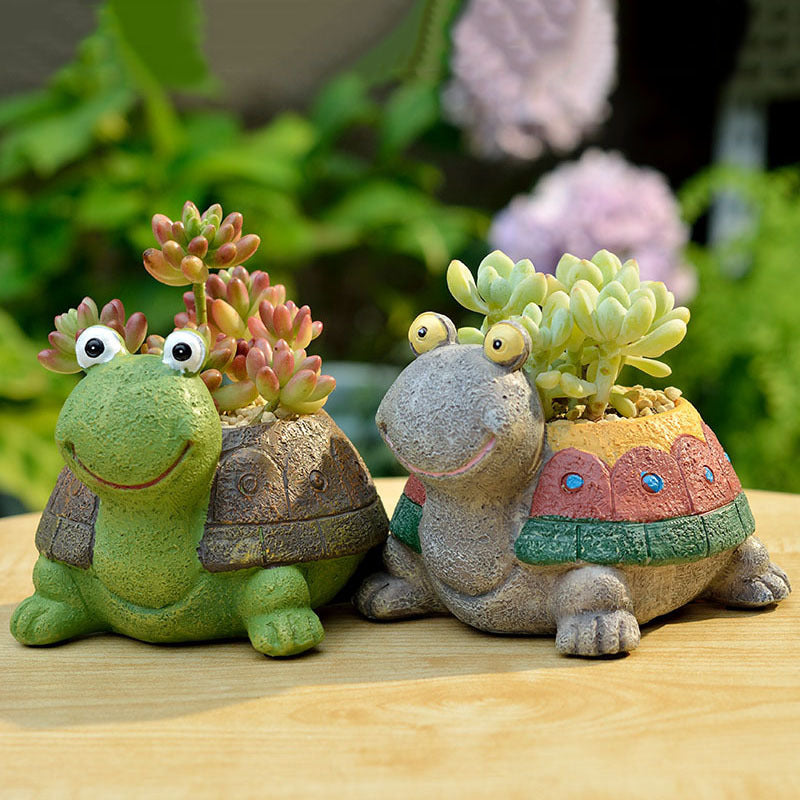Turtle flower pot
