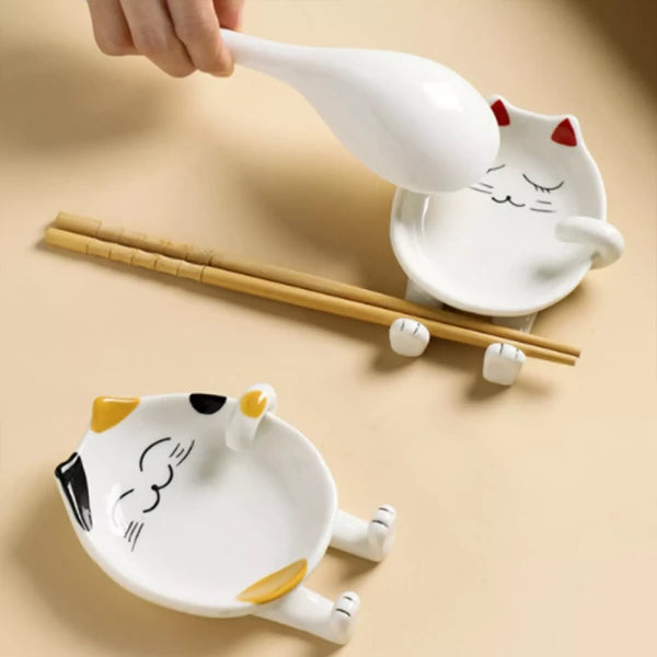 Ceramic Cat Spoon Rest