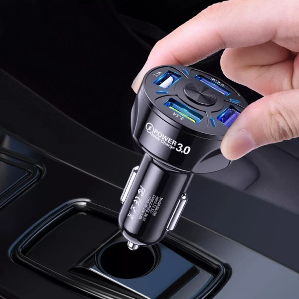 Fast Charging 4 Port Car Charger Adapter
