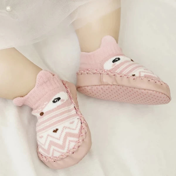 Lovable Soft Leather Sole Baby Shoes Socks For Infants & Toddlers