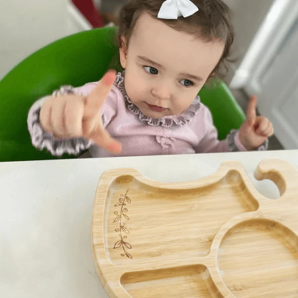 Bamboo Wooden Baby Dinner Plate