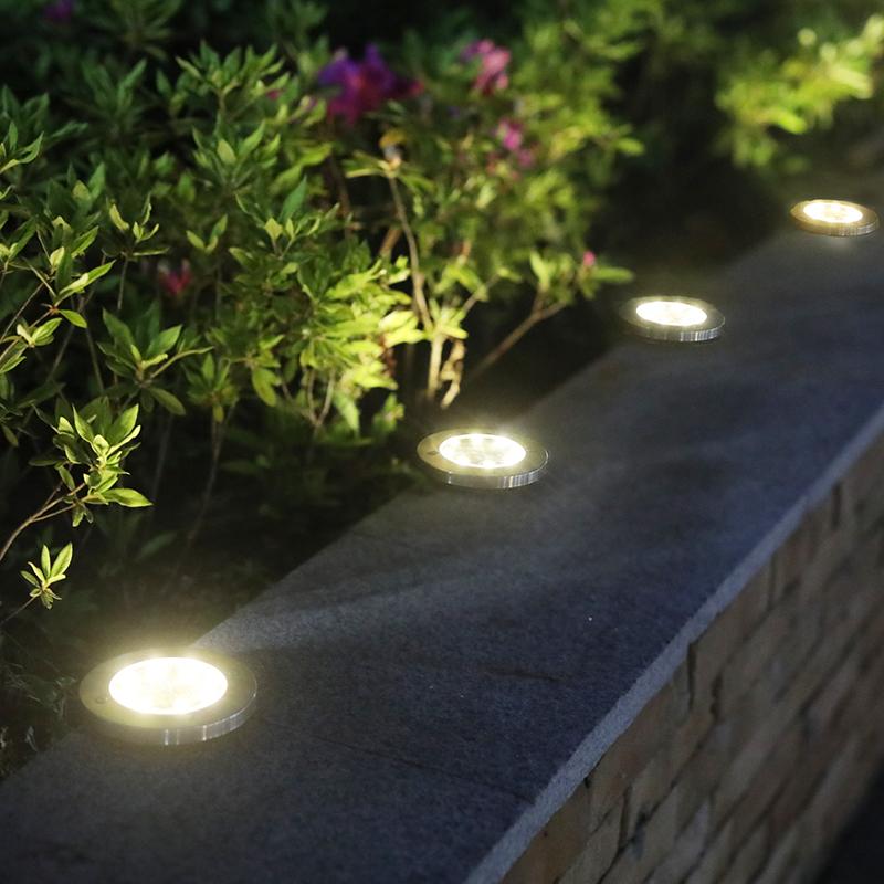 LED Solar Powered In-Ground Lights (4 piece)
