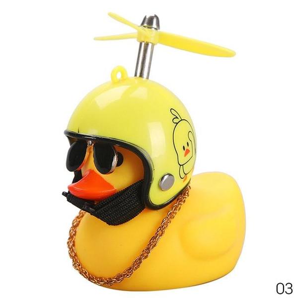 Duck in helmet