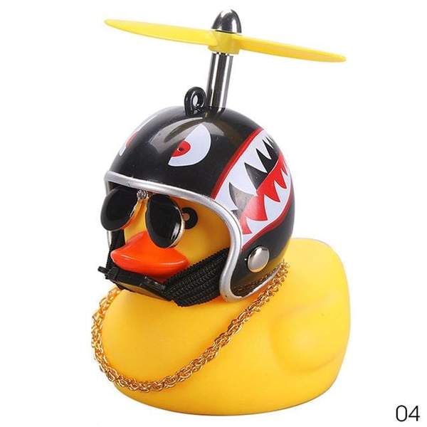 Duck in helmet